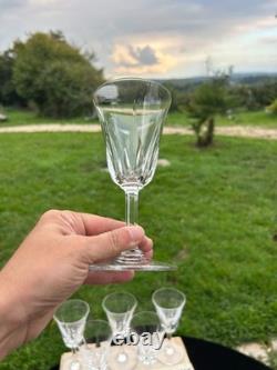 Belle Serie De 6 Verres A Vin Rouge En Cristal De Saint Louis Modele Cerdagne