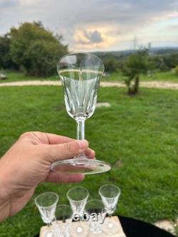 Belle Serie De 6 Verres A Vin Rouge En Cristal De Saint Louis Modele Cerdagne