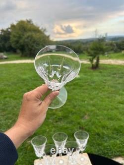 Belle Serie De 6 Verres A Vin Rouge En Cristal De Saint Louis Modele Cerdagne