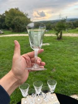 Belle Serie De 6 Verres A Vin Rouge En Cristal De Saint Louis Modele Cerdagne
