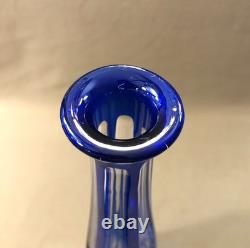 Belle carafe en cristal overlay SAINT LOUIS doublé BLEU 44 cm (couleurs verre)
