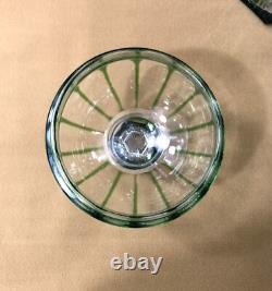 Boite / bonbonnière en cristal overlay doublé vert SAINT LOUIS 18 cm no verre