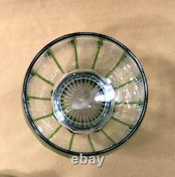 Boite / bonbonnière en cristal overlay doublé vert SAINT LOUIS 18 cm no verre