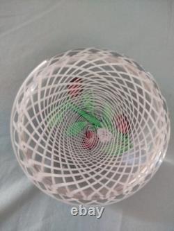 Boule presse papier cristal de Saint Louis fruits rouges 1954