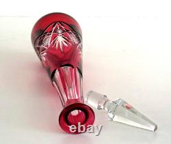 CARAFE Cristal Overlay Rouge BACCARAT ou SAINT LOUIS XXème Siècle