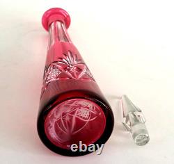 CARAFE Cristal Overlay Rouge BACCARAT ou SAINT LOUIS XXème Siècle