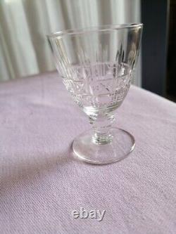 CARAFE ET 3 VERRES A LIQUEUR ou PORTO SAINT LOUIS CRISTAL Signé TBE