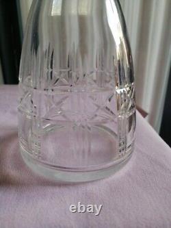CARAFE ET 3 VERRES A LIQUEUR ou PORTO SAINT LOUIS CRISTAL Signé TBE