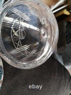 CARAFE ET 3 VERRES A LIQUEUR ou PORTO SAINT LOUIS CRISTAL Signé TBE