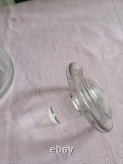 CARAFE ET 3 VERRES A LIQUEUR ou PORTO SAINT LOUIS CRISTAL Signé TBE