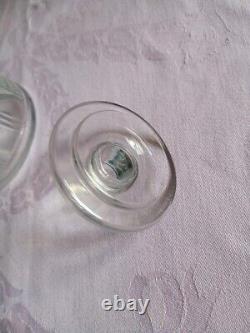 CARAFE ET 3 VERRES A LIQUEUR ou PORTO SAINT LOUIS CRISTAL Signé TBE