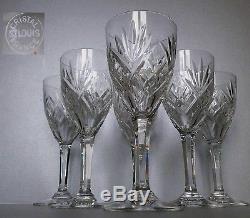 CHANTILLY ST LOUIS 6 verre à vin en cristal signée ESTAMPILLES crystal glasses