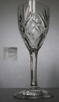 CHANTILLY ST LOUIS 6 verre à vin en cristal signée ESTAMPILLES crystal glasses