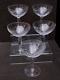 Coupes A Champagne Série De 5 Cristal Gravé Ancien H 10.5 Saint Louis/ Baccarat