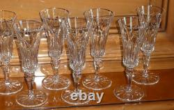 CRISTAL SAINT-LOUIS 10 Flutes a Champagne modèle CAMARGUE 18,5 cm SUPERBES