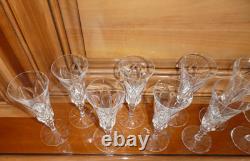 CRISTAL SAINT-LOUIS 10 Flutes a Champagne modèle CAMARGUE 18,5 cm SUPERBES