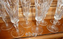 CRISTAL SAINT-LOUIS 10 Flutes a Champagne modèle CAMARGUE 18,5 cm SUPERBES