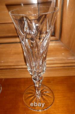 CRISTAL SAINT-LOUIS 10 Flutes a Champagne modèle CAMARGUE 18,5 cm SUPERBES