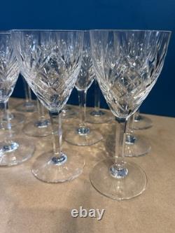 CRISTAL ST LOUIS 12 VERRES À EAU MODÈLE CHANTILLY Hauteur 18,5 Cm