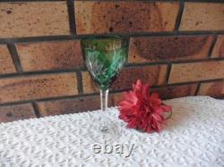CRISTAL St LOUIS ROHMER MODELE CHANTILLY 1 VERRE VERT FONCÉ H 21,5 CM POIDS 253g