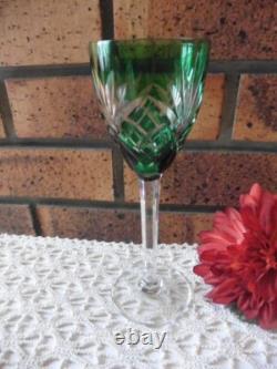 CRISTAL St LOUIS ROHMER MODELE CHANTILLY 1 VERRE VERT FONCÉ H 21,5 CM POIDS 253g
