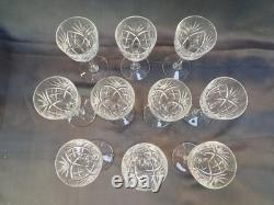 CRISTAL de SAINT-LOUIS 10 verres a eau modele CHANTILLY 18,7 cm