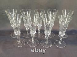 CRISTAL de SAINT-LOUIS 9 Flutes a Champagne modele CAMARGUE 18,5 cm