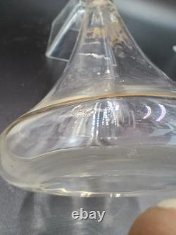 Carafe 8 verres cristal verre gravé dorure Napoléon III XIXè Baccarat St Louis