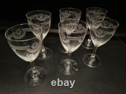 Carafe Avec 6 Verres en Cristal de Saint Louis modèle MANON Datant Des Années 30