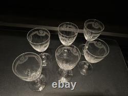 Carafe Avec 6 Verres en Cristal de Saint Louis modèle MANON Datant Des Années 30