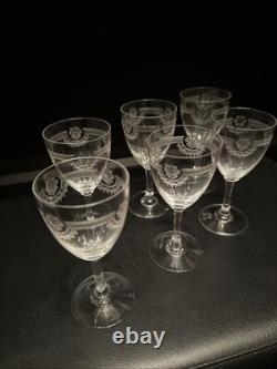 Carafe Avec 6 Verres en Cristal de Saint Louis modèle MANON Datant Des Années 30