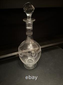 Carafe Avec 6 Verres en Cristal de Saint Louis modèle MANON Datant Des Années 30