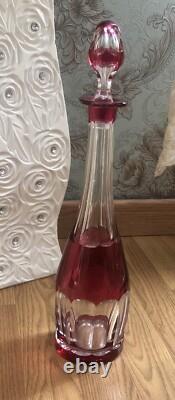 Carafe Cristal Couleur Rouge Saint Louis Où Saint Lambert Non Baccarat