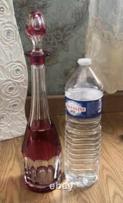 Carafe Cristal Couleur Rouge Saint Louis Où Saint Lambert Non Baccarat