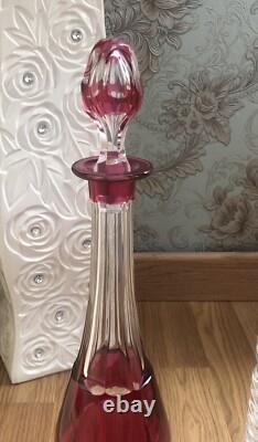 Carafe Cristal Couleur Rouge Saint Louis Où Saint Lambert Non Baccarat