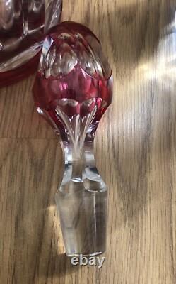 Carafe Cristal Couleur Rouge Saint Louis Où Saint Lambert Non Baccarat