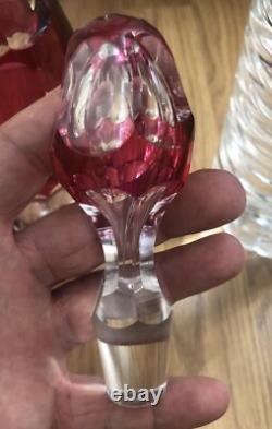 Carafe Cristal Couleur Rouge Saint Louis Où Saint Lambert Non Baccarat