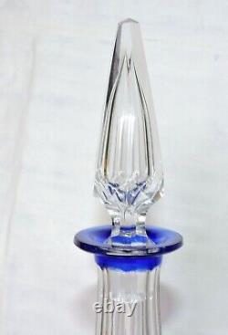 Carafe De Service A Liqueur Digestif En Cristal De St Louis Massenet Bleue