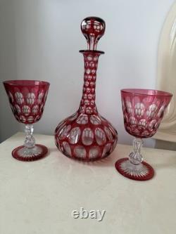 Carafe Et 2 Verres A Eau En Cristal Baccarat St Louis