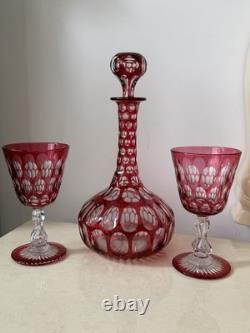 Carafe Et 2 Verres A Eau En Cristal Baccarat St Louis
