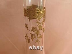 Carafe à décanter à vin cristal Baccarat Saint-Louis décor or époque XIXème