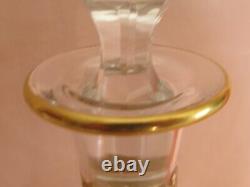 Carafe à décanter à vin cristal Baccarat Saint-Louis décor or époque XIXème