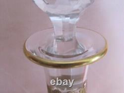 Carafe à décanter à vin cristal Baccarat Saint-Louis décor or époque XIXème