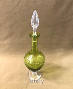 Carafe à liqueurs en cristal vert SAINT LOUIS 27 cm Table Bouchon Service Vin
