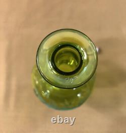 Carafe à liqueurs en cristal vert SAINT LOUIS 27 cm Table Bouchon Service Vin