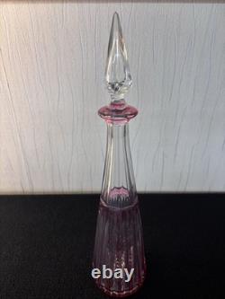 Carafe à vin modèle Tommy overlay rouge cristal de Saint Louis