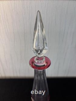 Carafe à vin modèle Tommy overlay rouge cristal de Saint Louis