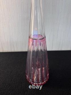 Carafe à vin modèle Tommy overlay rouge cristal de Saint Louis