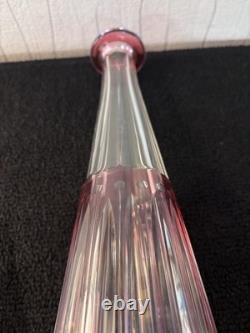 Carafe à vin modèle Tommy overlay rouge cristal de Saint Louis