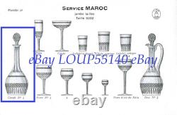 Carafe en cristal de SAINT LOUIS doublé BLEU modèle MAROC taille 8764 37,5 cm